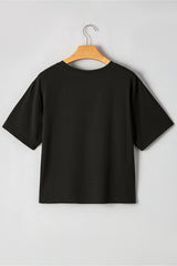 Carbon Grey Plus Size Western Aztec Bull Skull Printed T Shirt