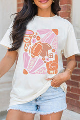 White Game Day Touchdown Season Graphic Tee