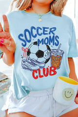 Light Blue Soccer Moms Club Graphic Tee