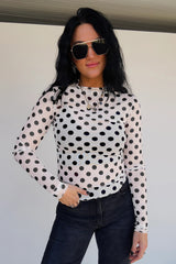 White polka-dot-mesh-top-ivory-black