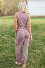 Orchid Bouquet Casual Tank Top Drawstring Jogger Pants 2pcs Outfit