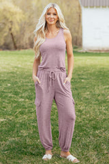 Orchid Bouquet Casual Tank Top Drawstring Jogger Pants 2pcs Outfit