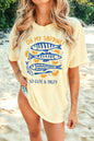 Yellow Cream OH MY SARDINE Lemon Fish Printed T Shirt