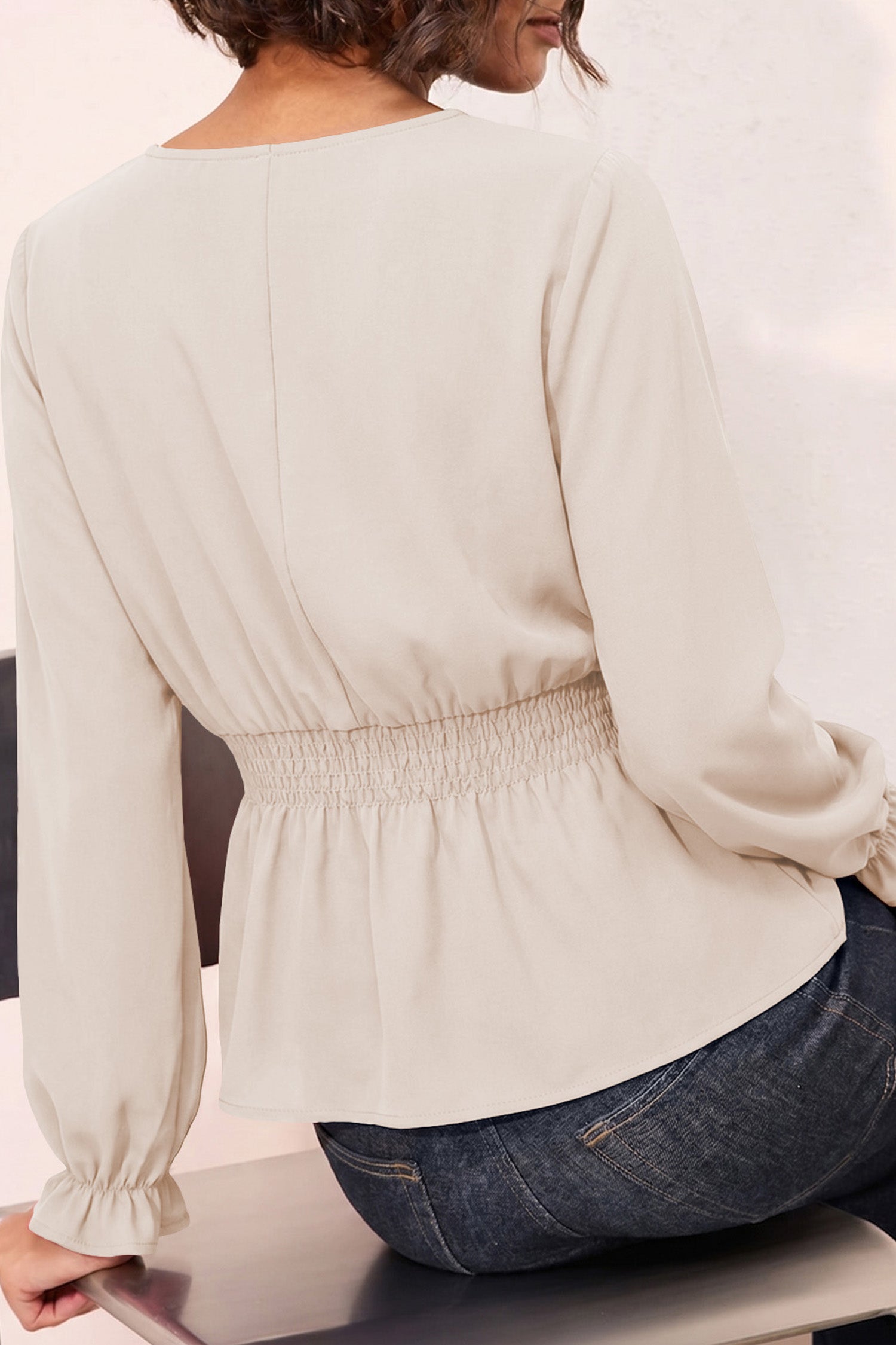 Oatmeal blouse