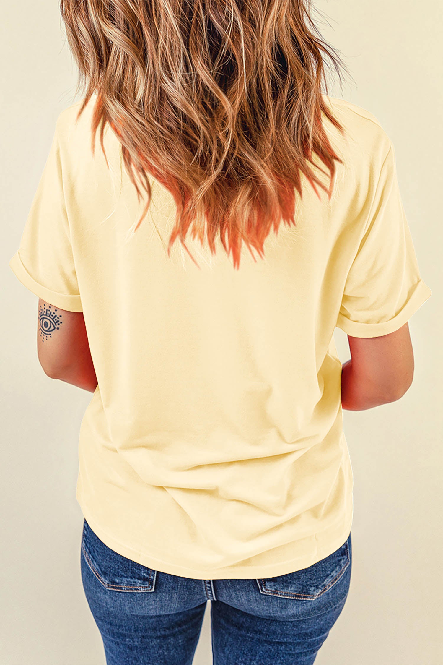 Yellow Cream OH MY SARDINE Lemon Fish Printed T Shirt