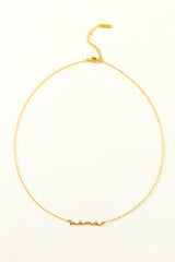 Gold Tiny Mama Script Necklace