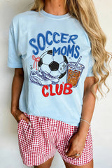 Light Blue Soccer Moms Club Graphic Tee